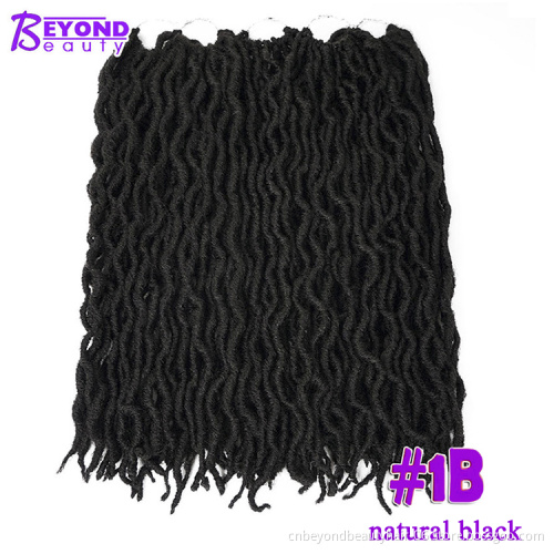 Wholesale Private Label  20inches Ombre Faux Wave Gypsy Goddess Locs Synthetic Crochet Hair Bulk for Women